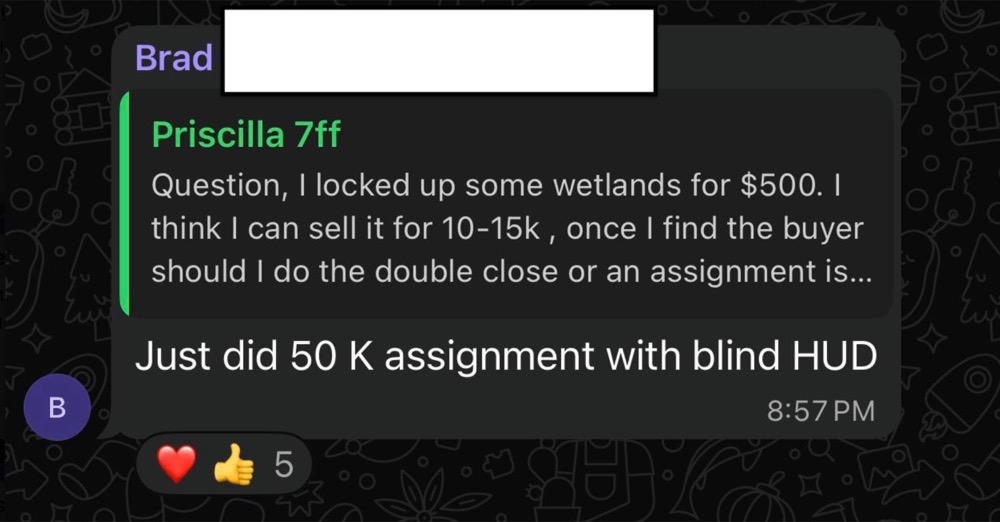 Brad: $50K assignment